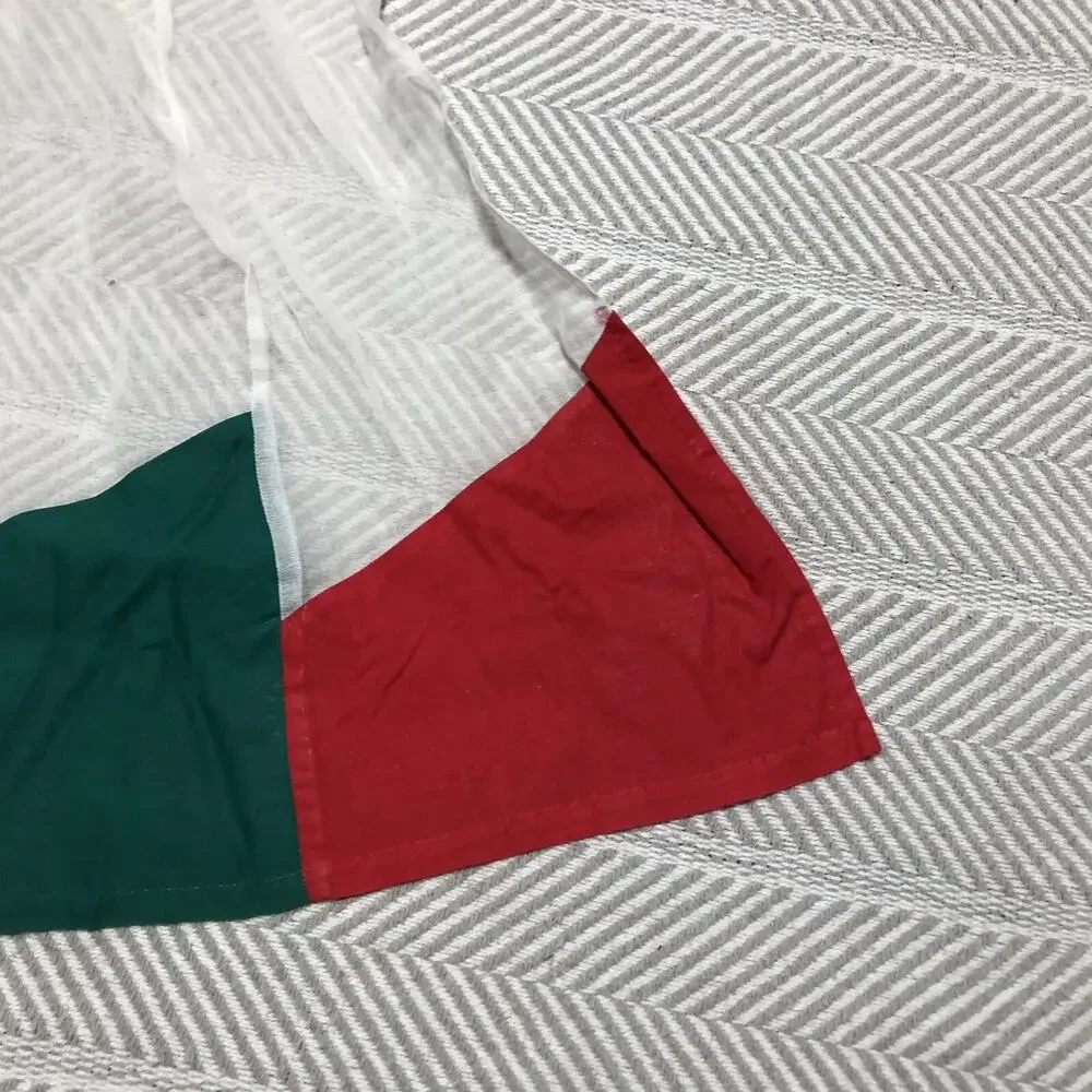Multicolored Half Apron Star Pocket Paneled Sheer 1950s Hostess Vintage